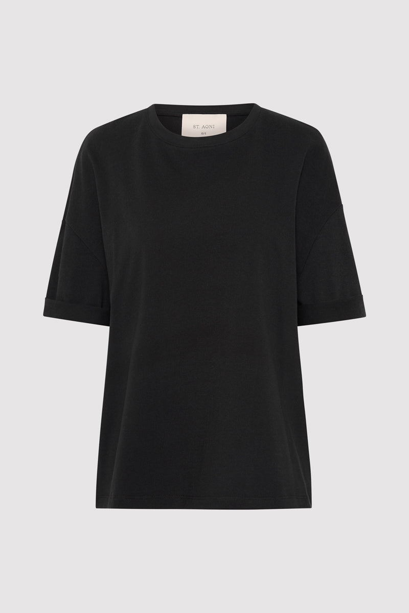 Organic Cotton Relaxed Tee - Black