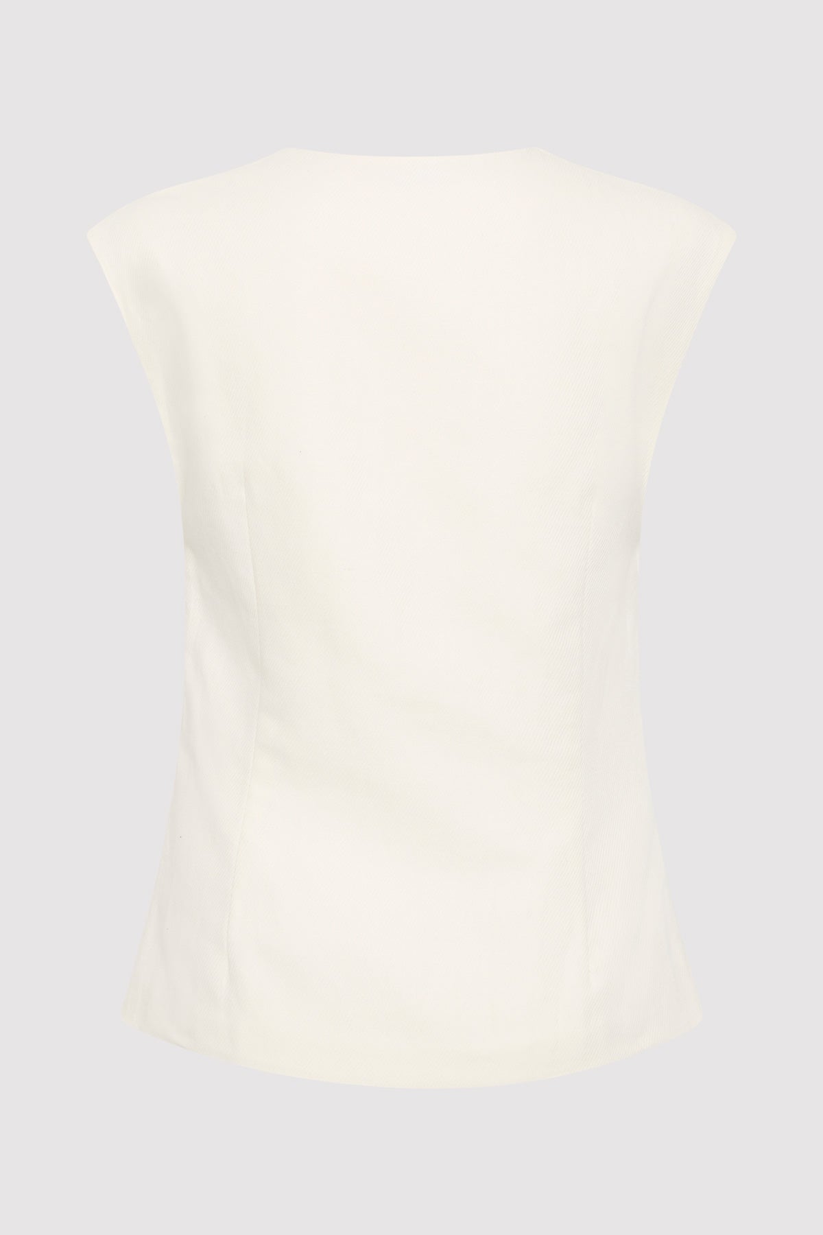 Minimal Tailored Vest - Ivory