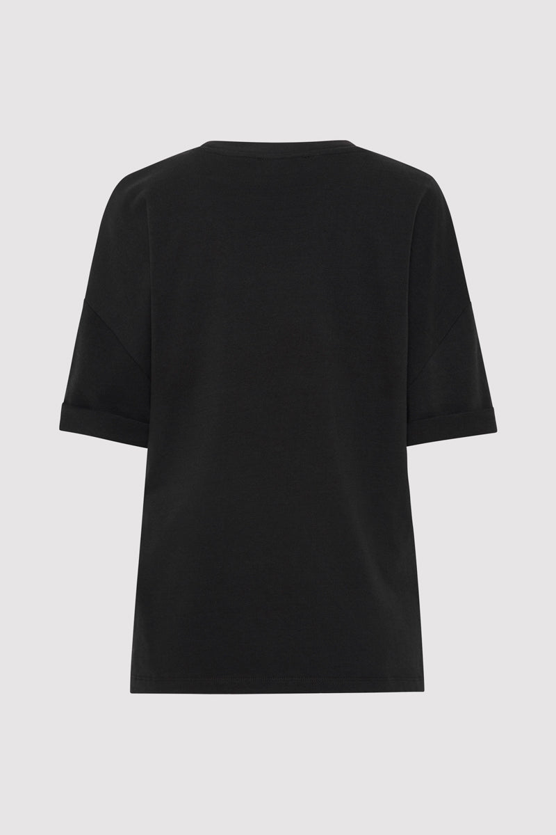 Organic Cotton Relaxed Tee - Black