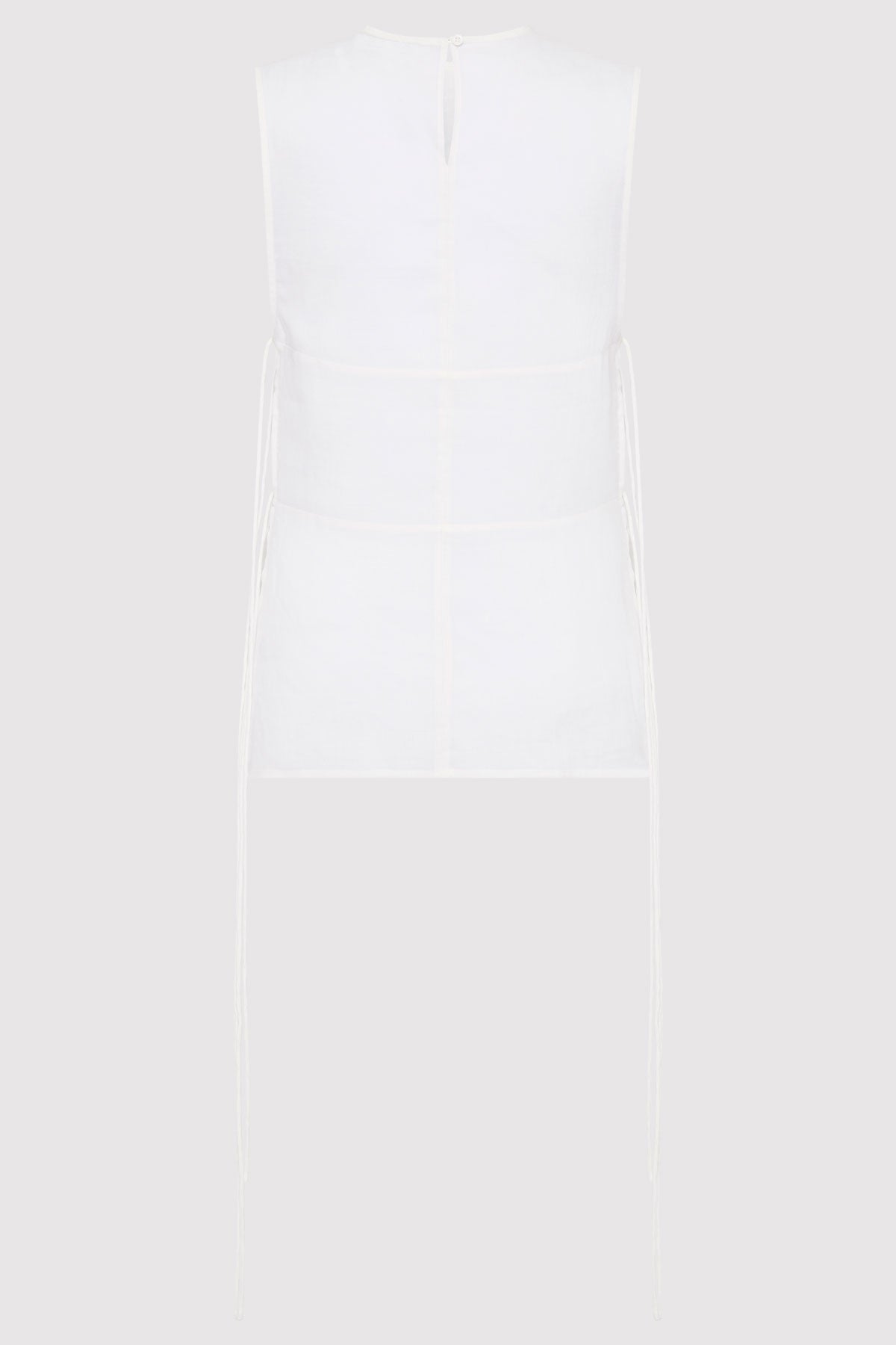 Semi Sheer Patchwork Top - Salt