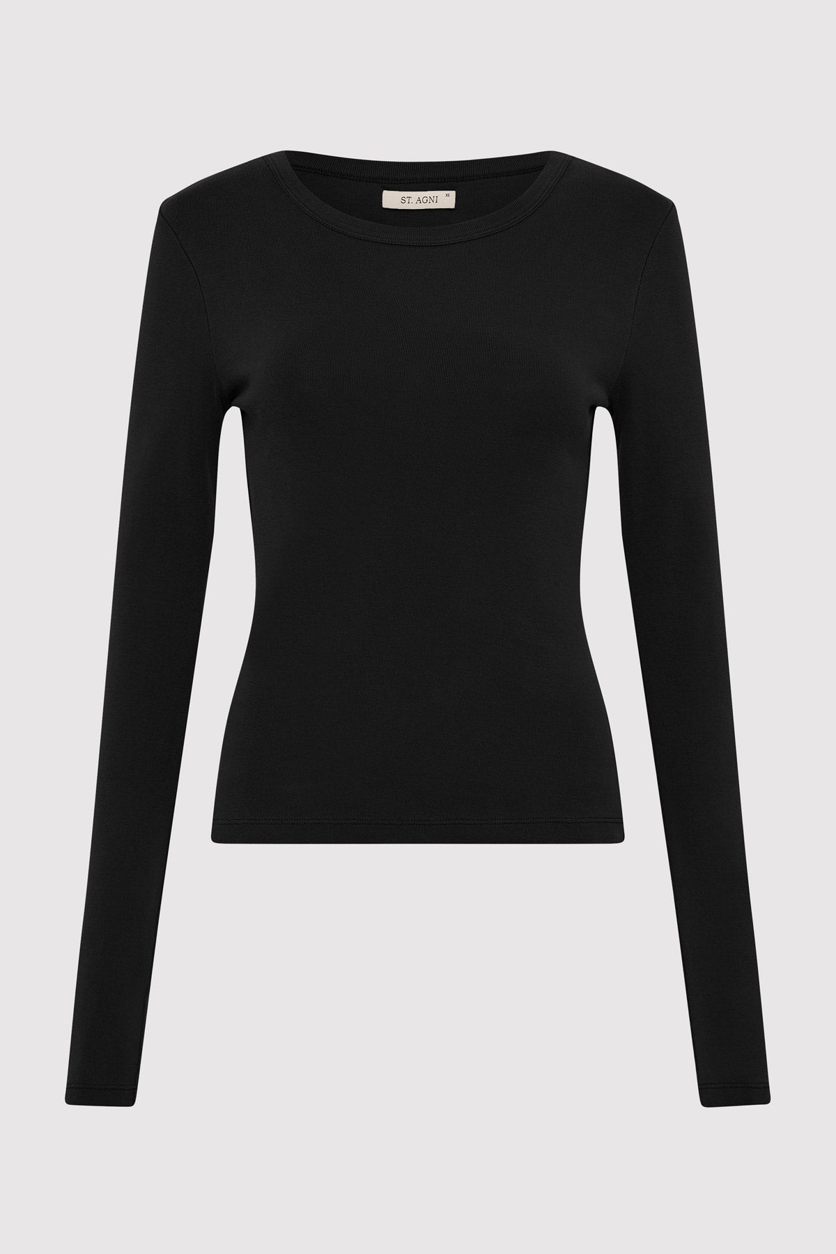 Organic Cotton Long Sleeve Top - Black