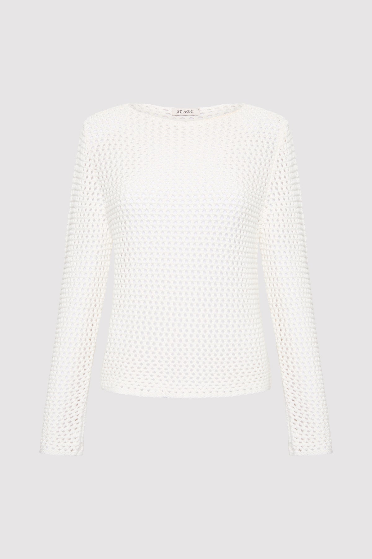 Cotton Crochet Jumper - Off White