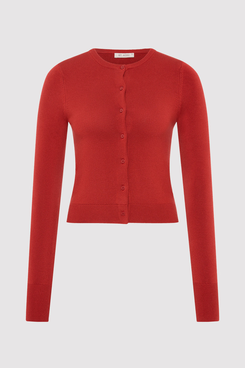 Classic Cardigan - Rosso