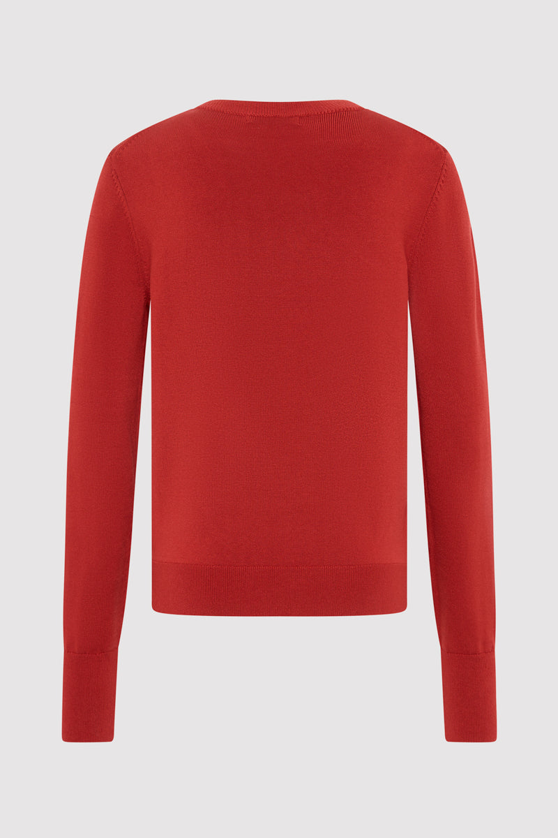 Classic Crew Neck Sweater - Rosso