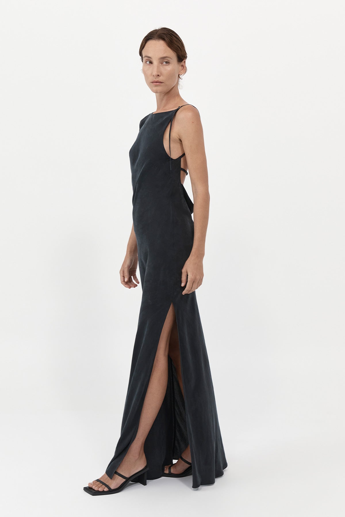 Sophia Drape Dress - Washed Black