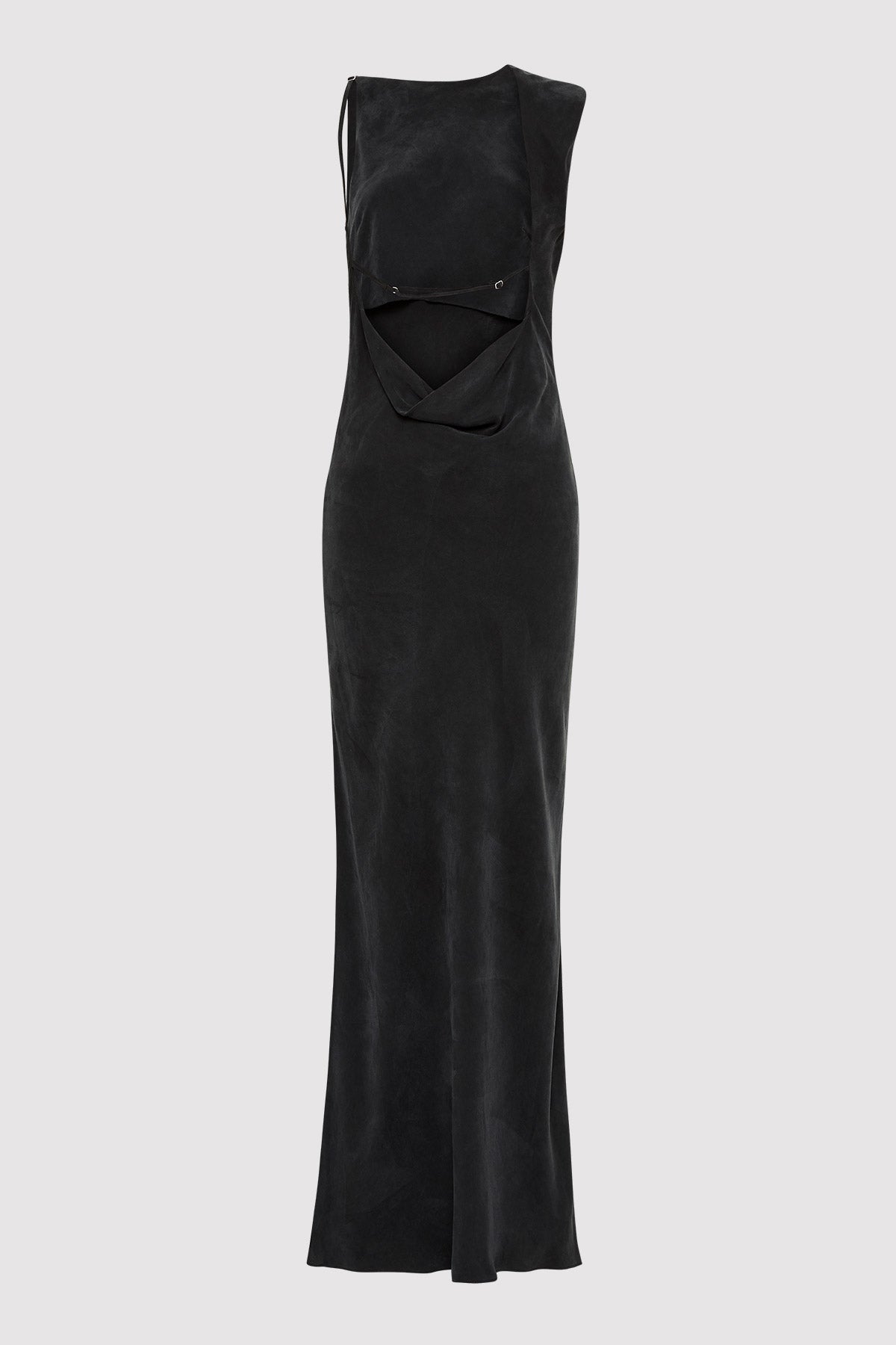 Sophia Drape Dress - Washed Black