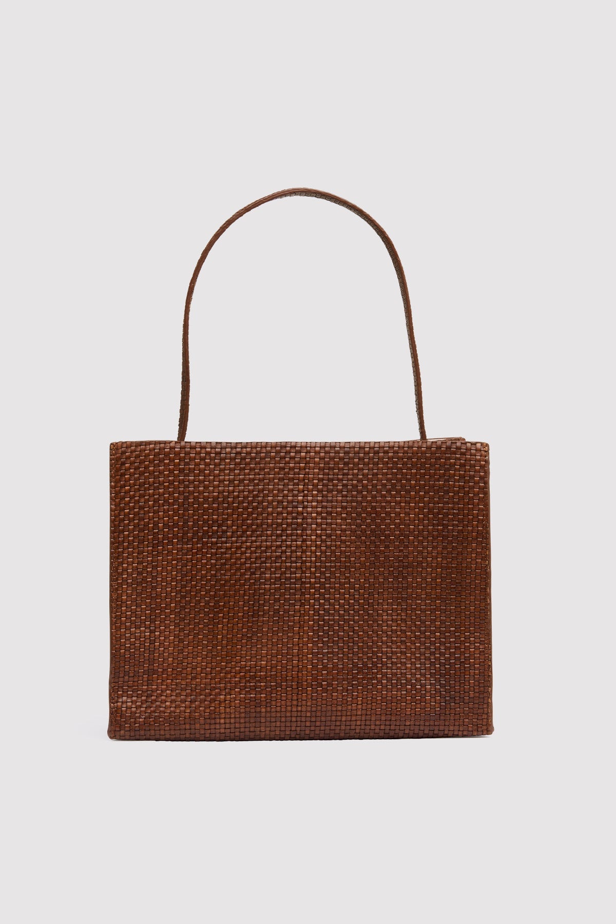 Woven Minimal Mini Tote - Antique Tan