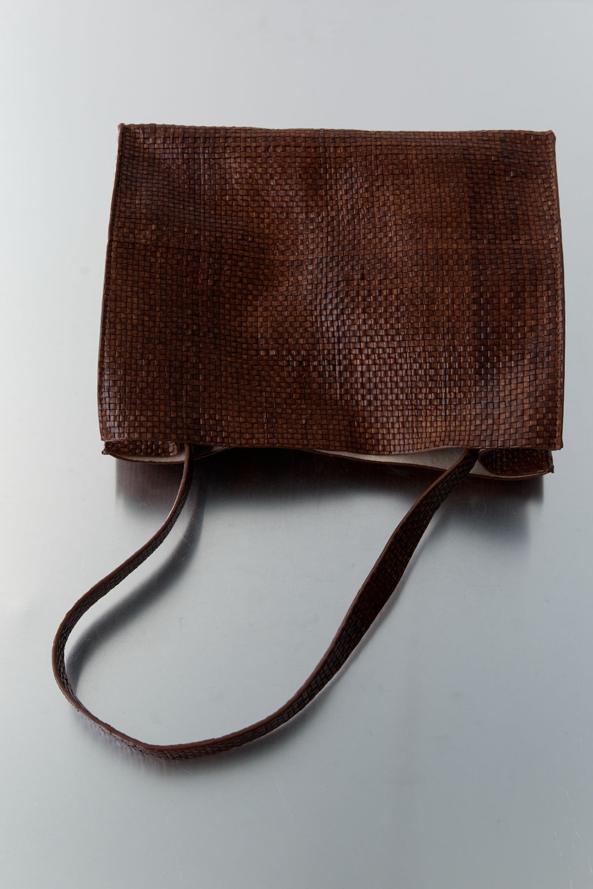 Woven Minimal Mini Tote - Antique Tan